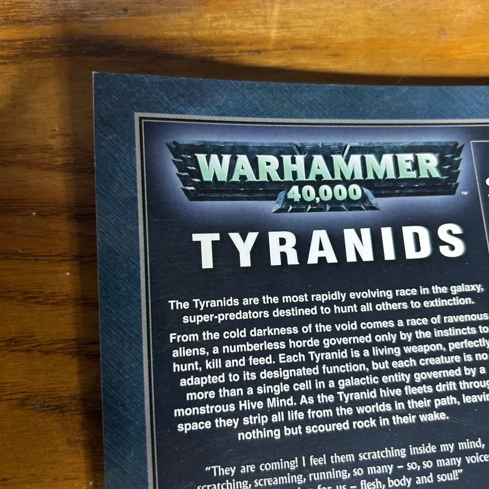 Games Workshop Warhammer 40000 Tyranids Codex galaxy alien history Lore